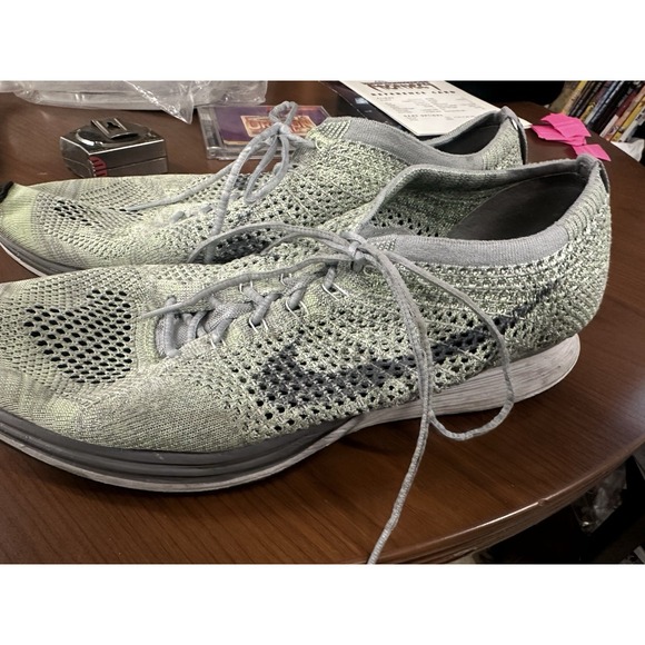 Nike Flyknit Racer Pistachio 2017 ~ Men's Size 12 ~ 526628-103 - Picture 2 of 7
